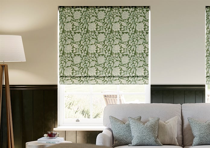 Land & Shore Rowallane, Green - Twist&Fit Roman Blind - Image 3